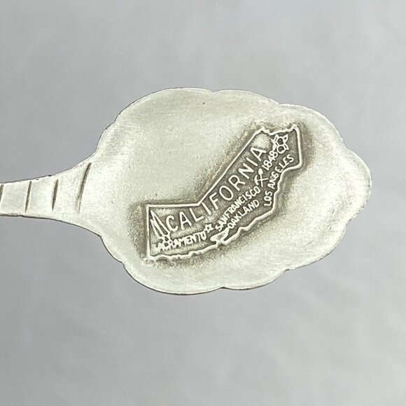 Souvenir Spoon California Est 1848 Pewter Enamel Vintage Collector Travel EUC - Picture 6 of 7